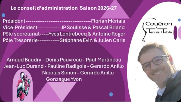 conseil d’administration 2026-27