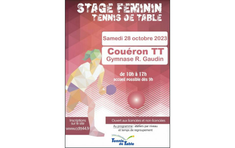 STAGE Féminin: samedi 28 octobre 2023